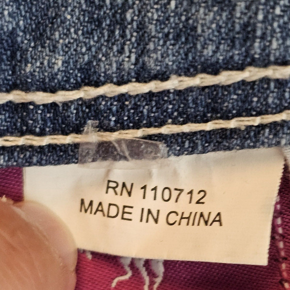 Vigoss Women's Plus Size 1 28x16 Blue Capri Cotton Blend Stretch Jeans Denim - Picture 11 of 13